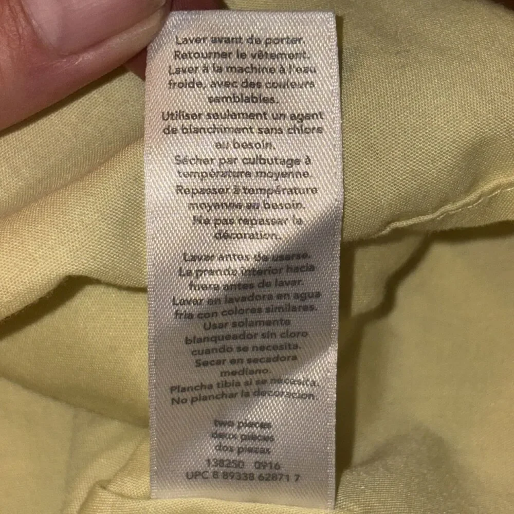 Carter’s Infant Girl’s Yellow Swiss Dot Lined Long Sleeve Tunic Size 12M